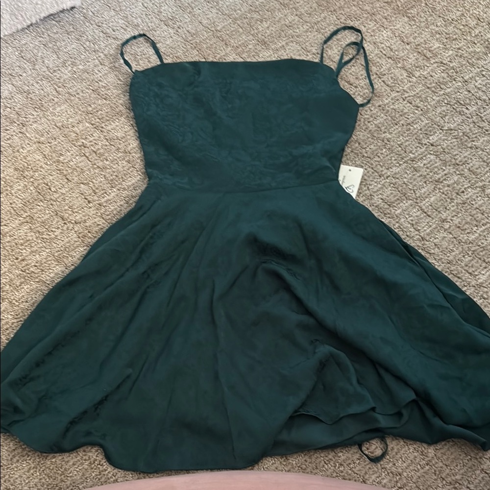 Windsor Dark Green Spaghetti Strap Dress